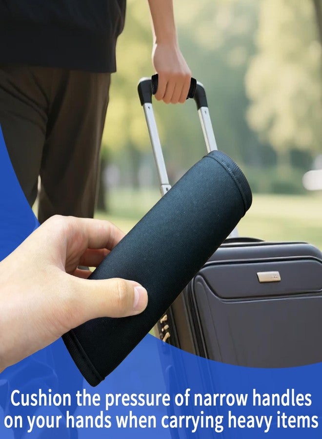 MCSDFN 6 Pack Luggage Handle Wrap for Suitcase Luggage Tags Bright Soft Suitcase Identifiers Luggage Handle Covers Travel Accessories, Black - Image 4